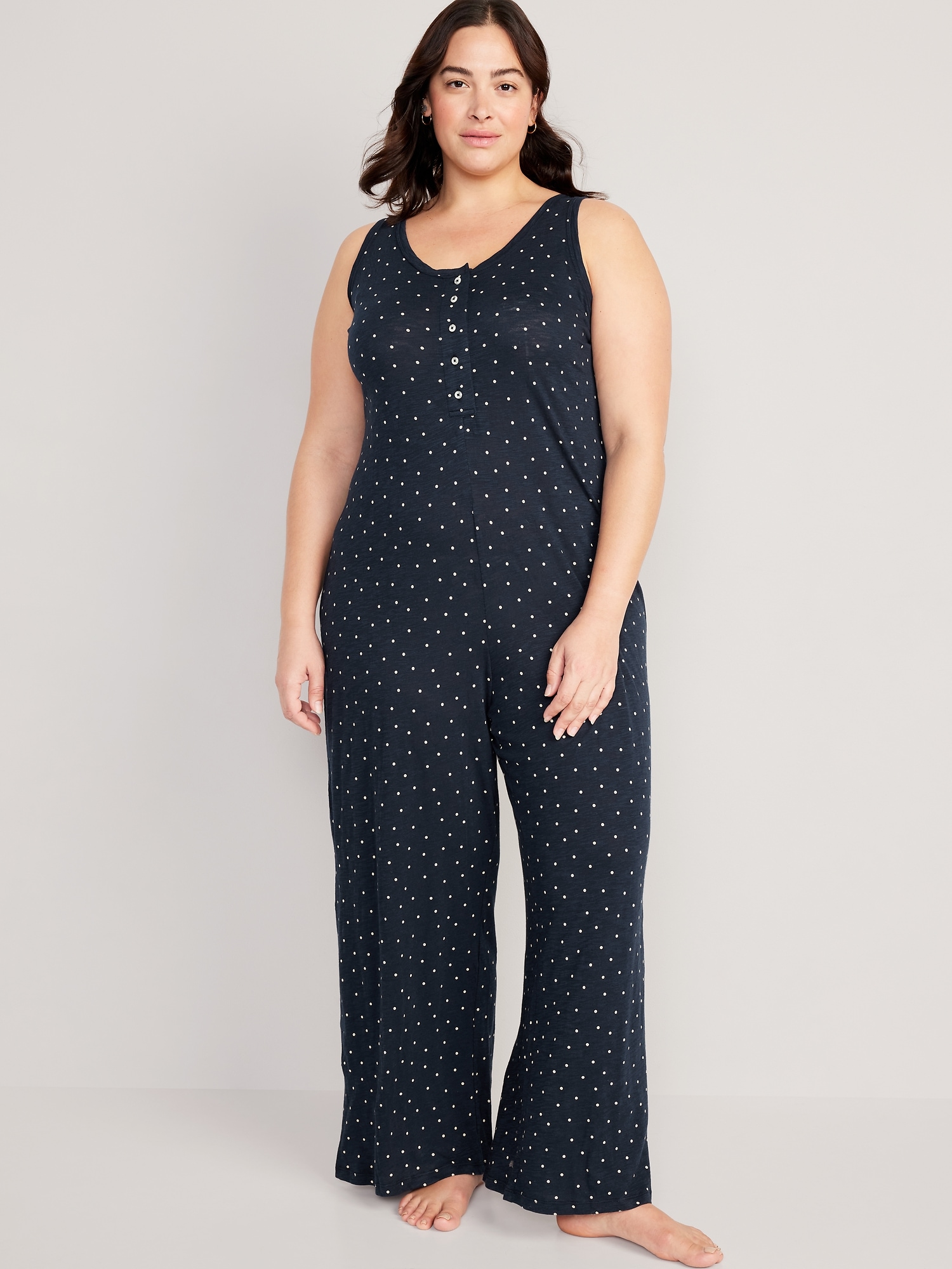 Lily Brown & White Polka Dot Gathered Sleeveless Wide-Leg Jumpsuit - Women  & Plus | Best Price and Reviews | Zulily