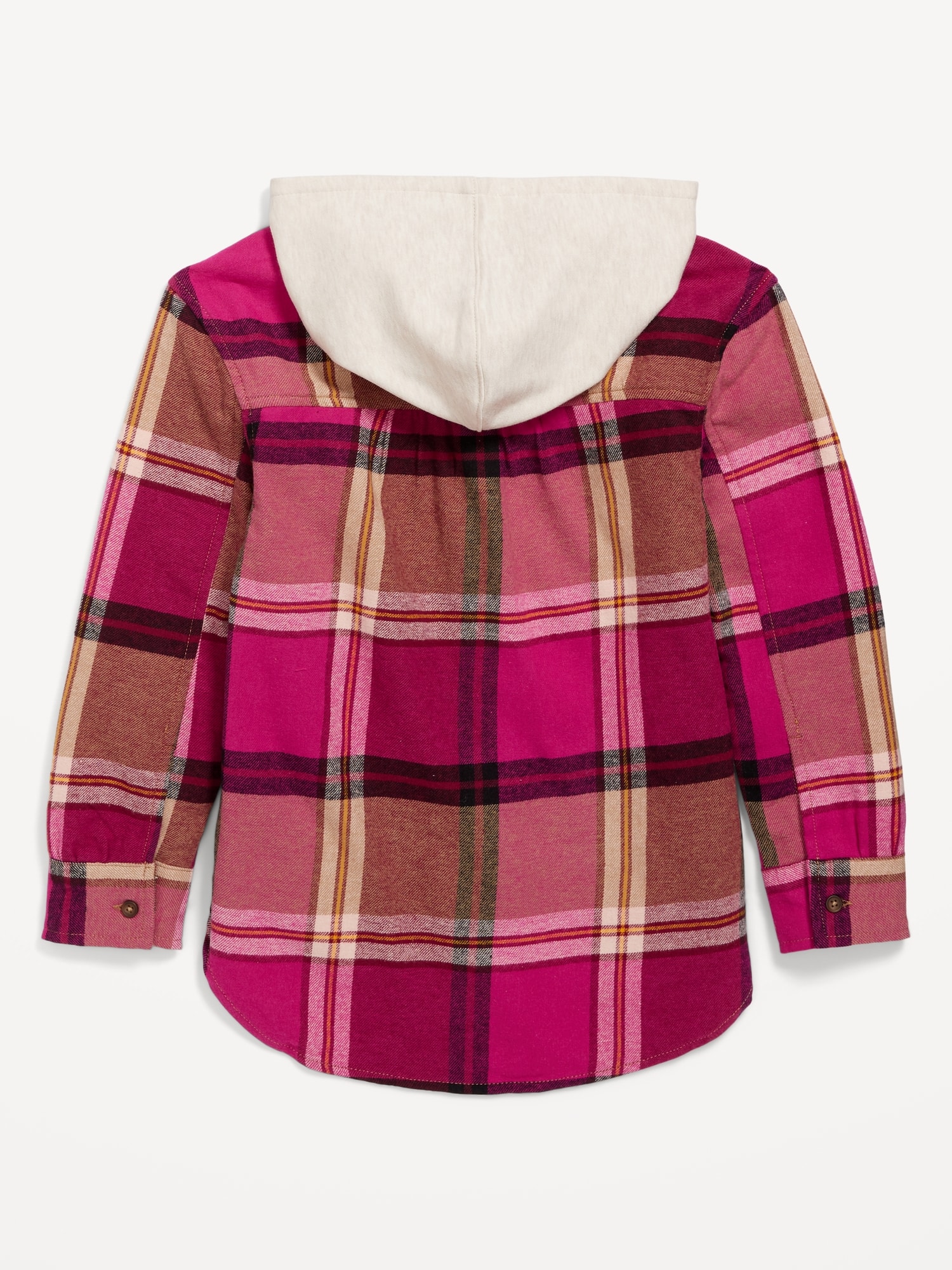 Hooded SoftBrushed Flannel Shirt for Girls Old Navy