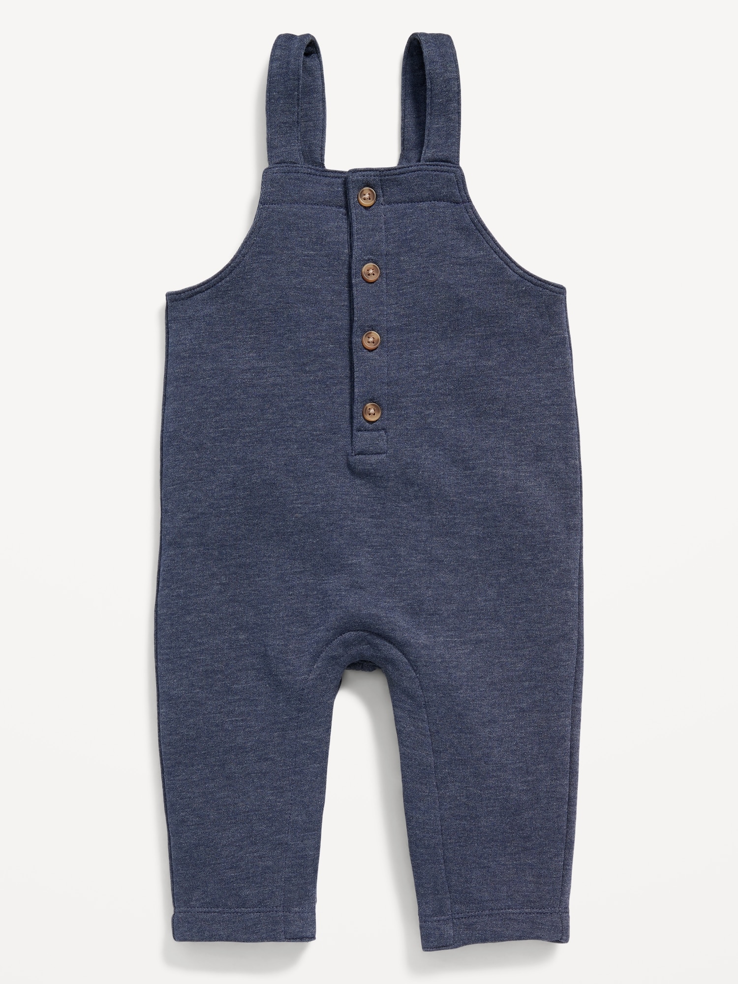 Unisex Sleeveless Button-Front Overalls for Baby