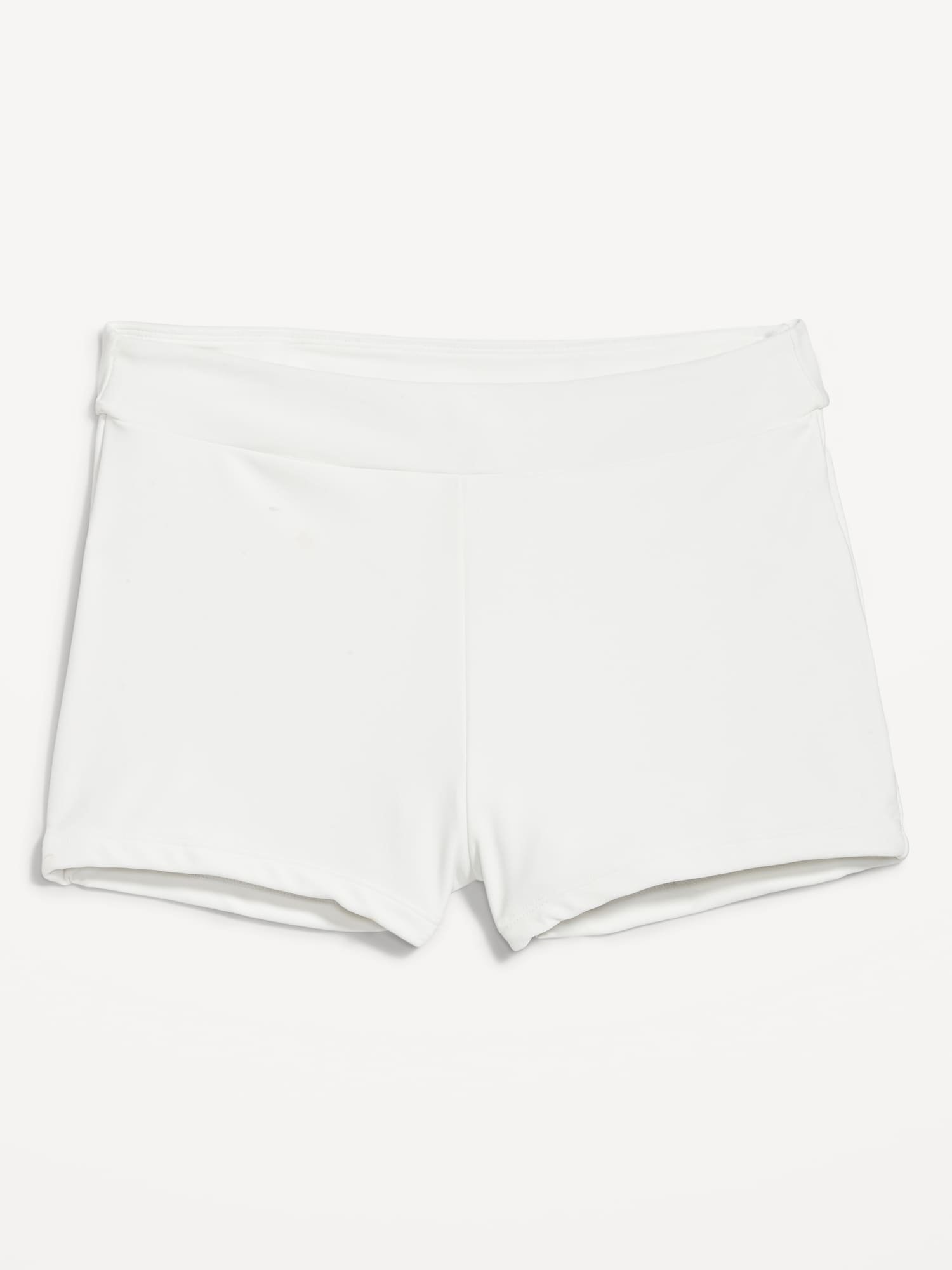 Old Navy High-Waisted Boyshort Swim Bottoms for Women white. 1