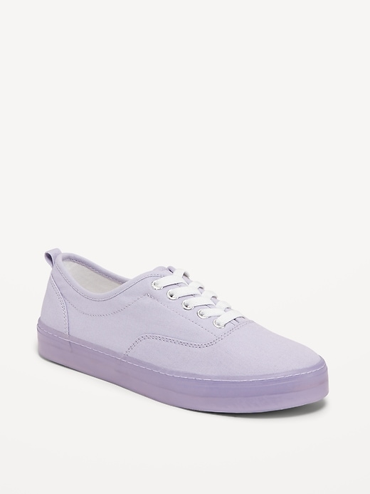 View large product image 1 of 4. Elastic-Lace Canvas Jelly Sneakers for Girls