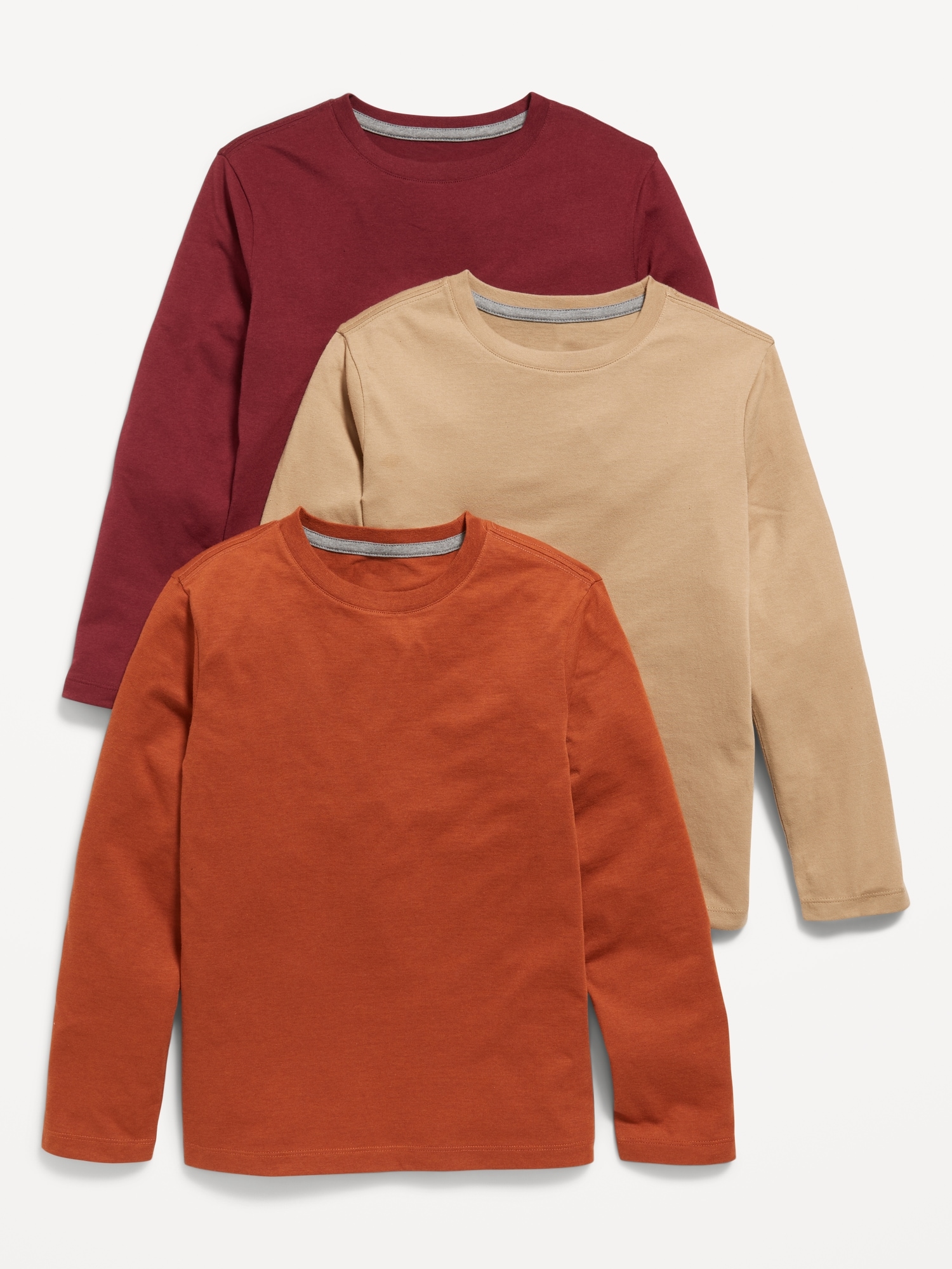 Softest Printed Long-Sleeve T-Shirt 3-Pack for Boys