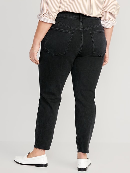 Image number 8 showing, High-Waisted OG Straight Black Cutoff Jeans