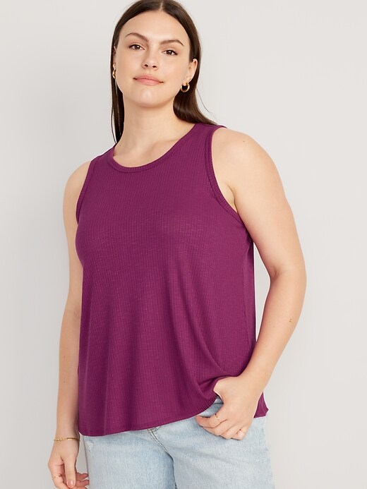 Luxe Rib-Knit Swing Tank Top for Women | Old Navy