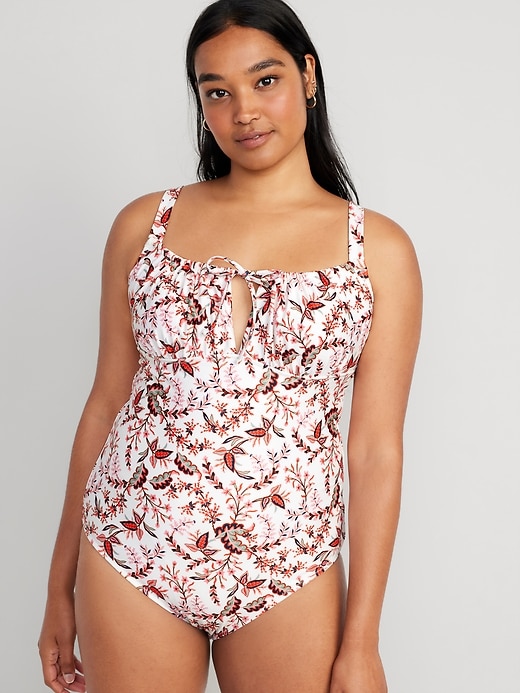 Image number 5 showing, Cinched-Tie One-Piece Swimsuit