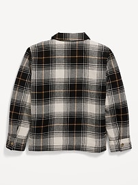 View large product image 3 of 3. Soft-Brushed Flannel Sherpa-Lined Shacket for Boys