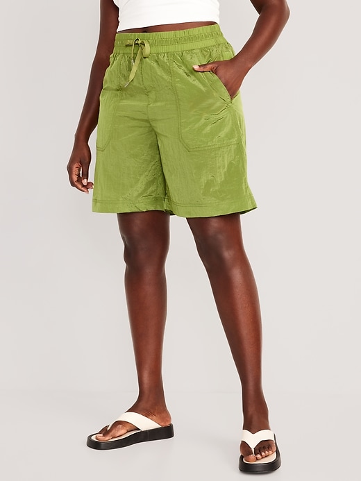 Image number 5 showing, High-Waisted Bermuda Shorts -- 11-inch inseam