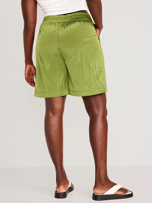 Image number 6 showing, High-Waisted Bermuda Shorts -- 11-inch inseam