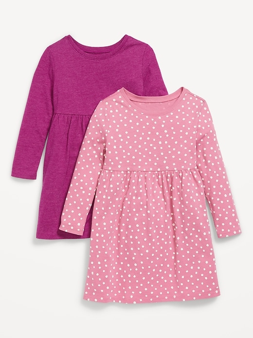 View large product image 1 of 1. Long-Sleeve Fit & Flare Dress 2-Pack for Toddler Girls