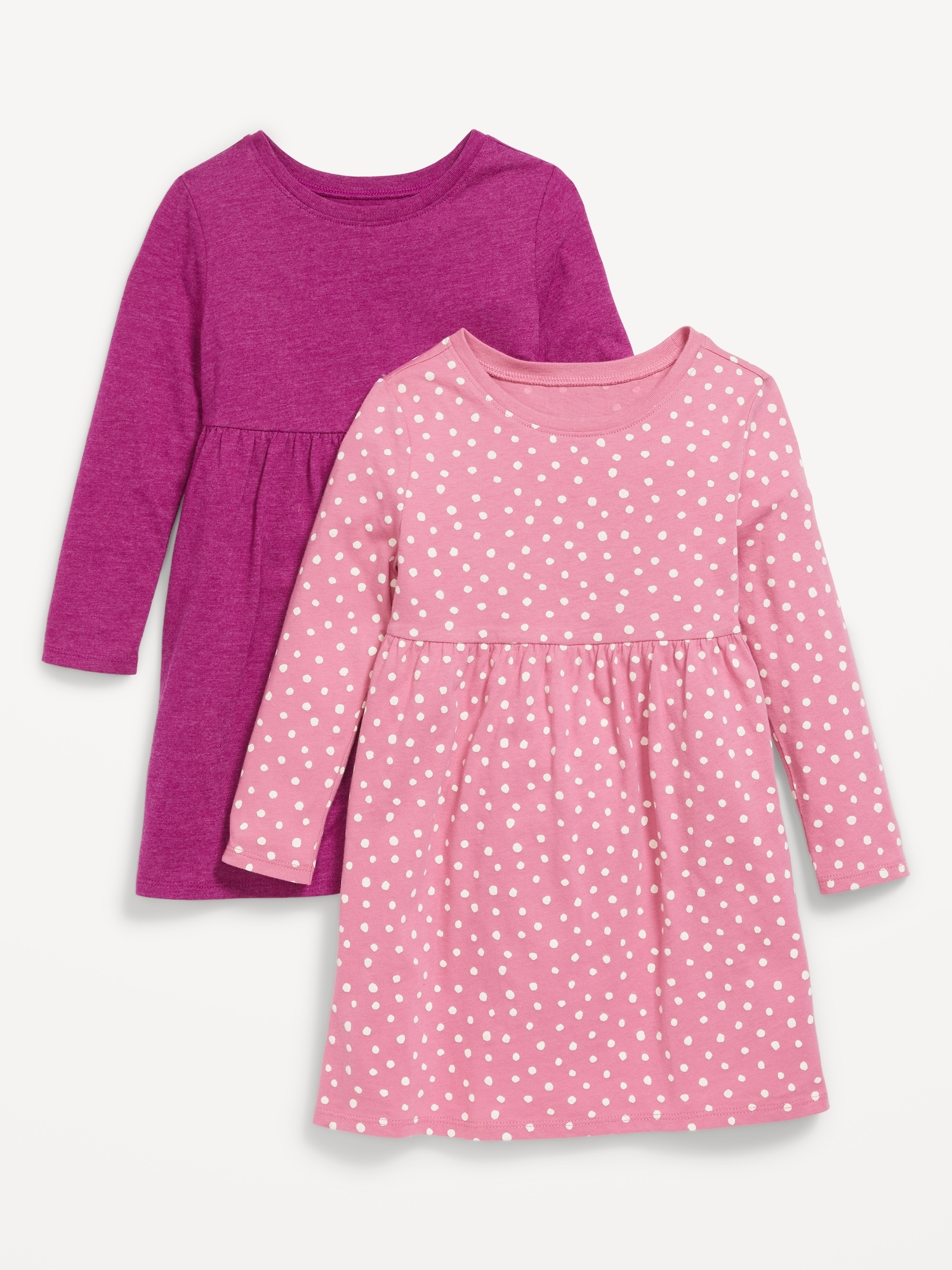 Long-Sleeve Fit & Flare Dress 2-Pack for Toddler Girls