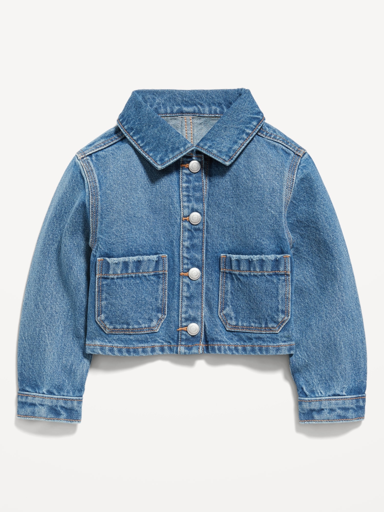 Cropped Utility Jean Shacket for Toddler Girls | Old Navy