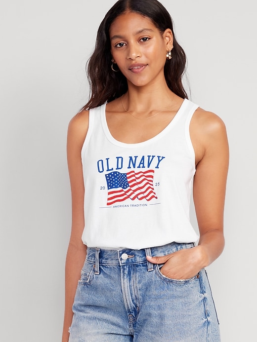 Image number 1 showing, Matching "Old Navy" Flag Tank Top