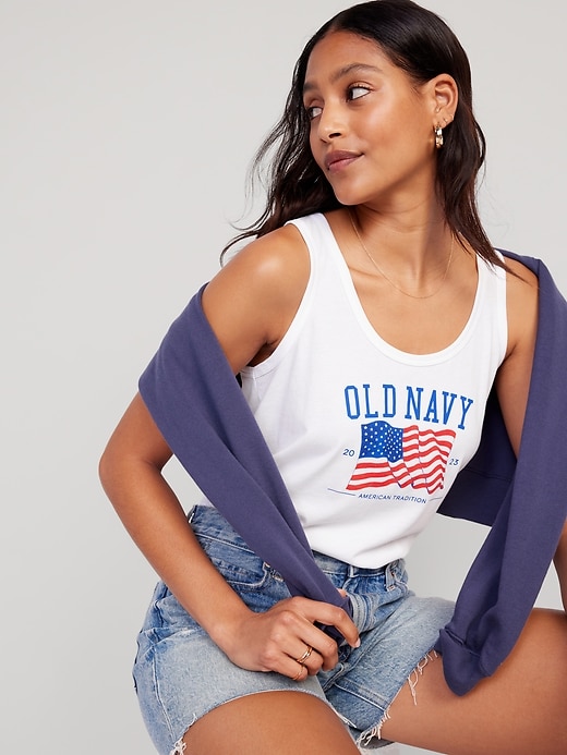 Image number 3 showing, Matching "Old Navy" Flag Tank Top