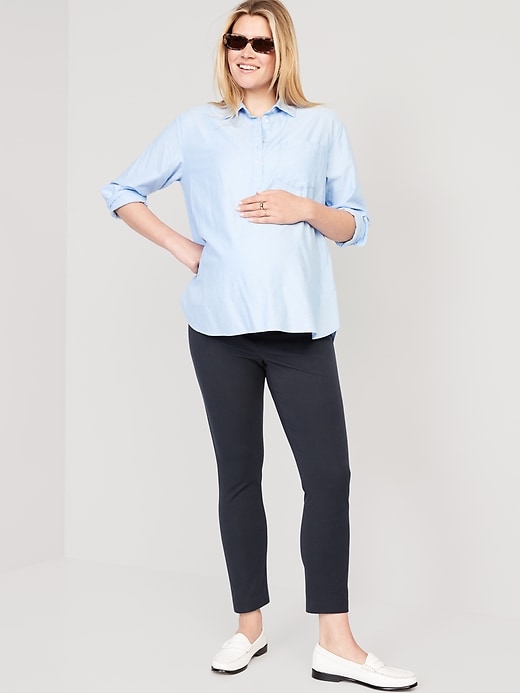 Image number 3 showing, Maternity Side-Panel Pixie Ankle Pants