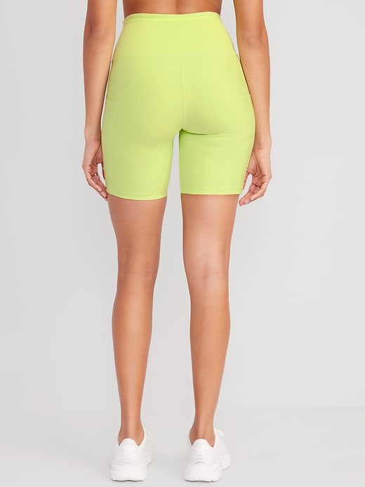 Image number 2 showing, High-Waisted PowerSoft Biker Shorts -- 8-inch inseam