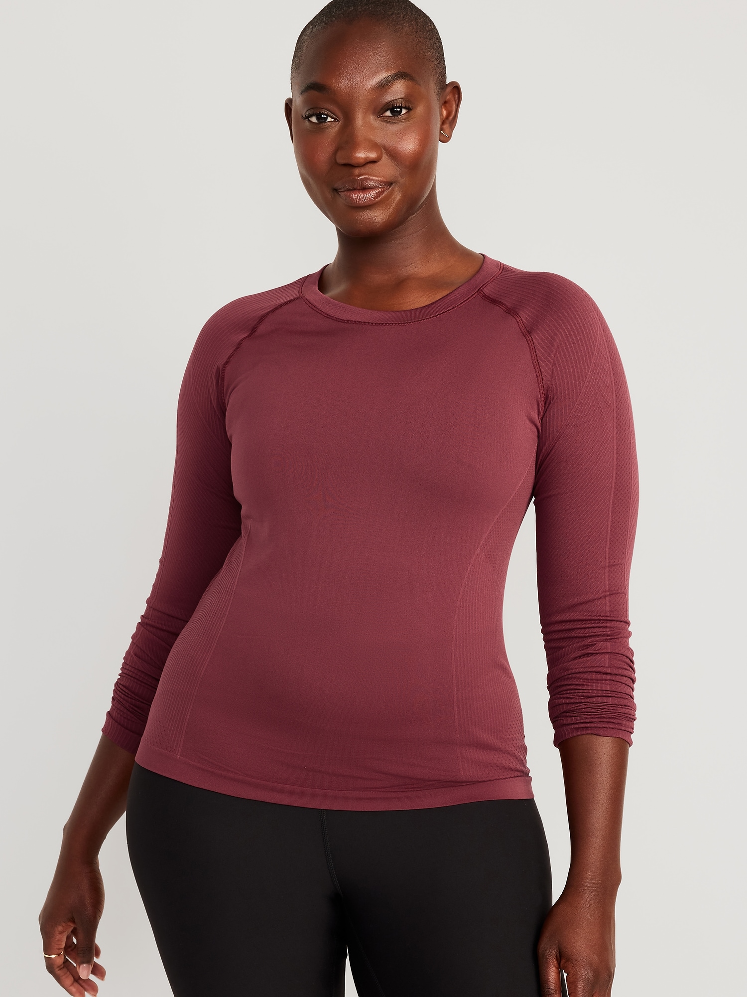 Women's Seamless Long Sleeve Fitness T-shirts - Women's Fitness Apparel,  Women's Tshirt & Tank Tops, Vivinch
