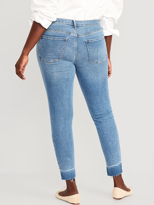 Image number 6 showing, Mid-Rise Rockstar Super-Skinny Cut-Off Ankle Jeans for Women