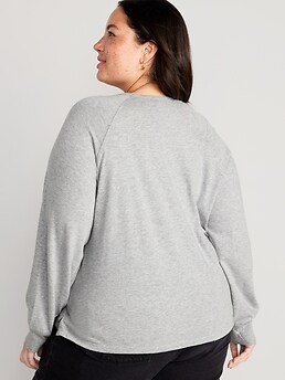 Women's Long Sleeve Henley Shirt - Gondola Back