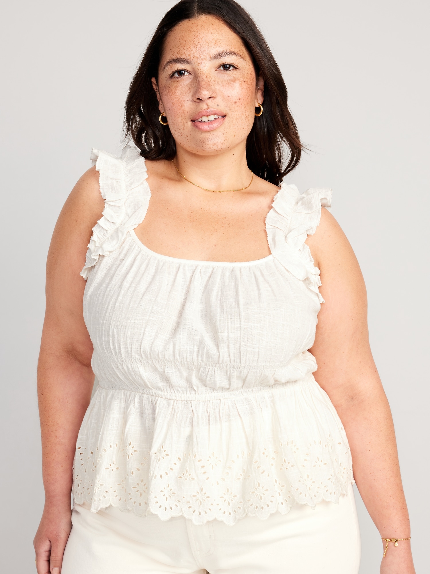 EXTRA PLUS SIZE BABYDOLL TOP WITH RUFFLE SLEEVES – On The Line Boutique
