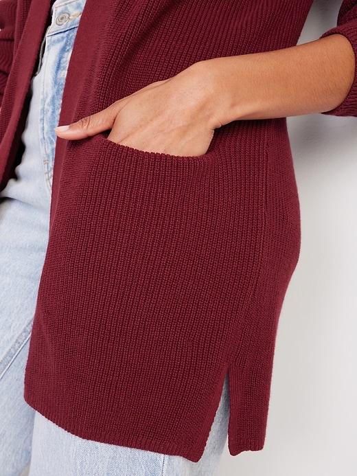 Image number 5 showing, Textured Open-Front Sweater