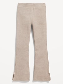 View large product image 4 of 4. Plush Cozy-Knit Side-Slit Flare Pants for Girls