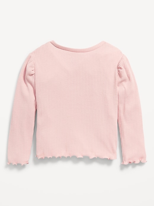 Long Puff-Sleeve Embroidered Heart T-Shirt for Toddler Girls | Old Navy