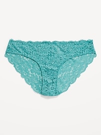 View large product image 4 of 8. Mid-Rise Lace Bikini Underwear