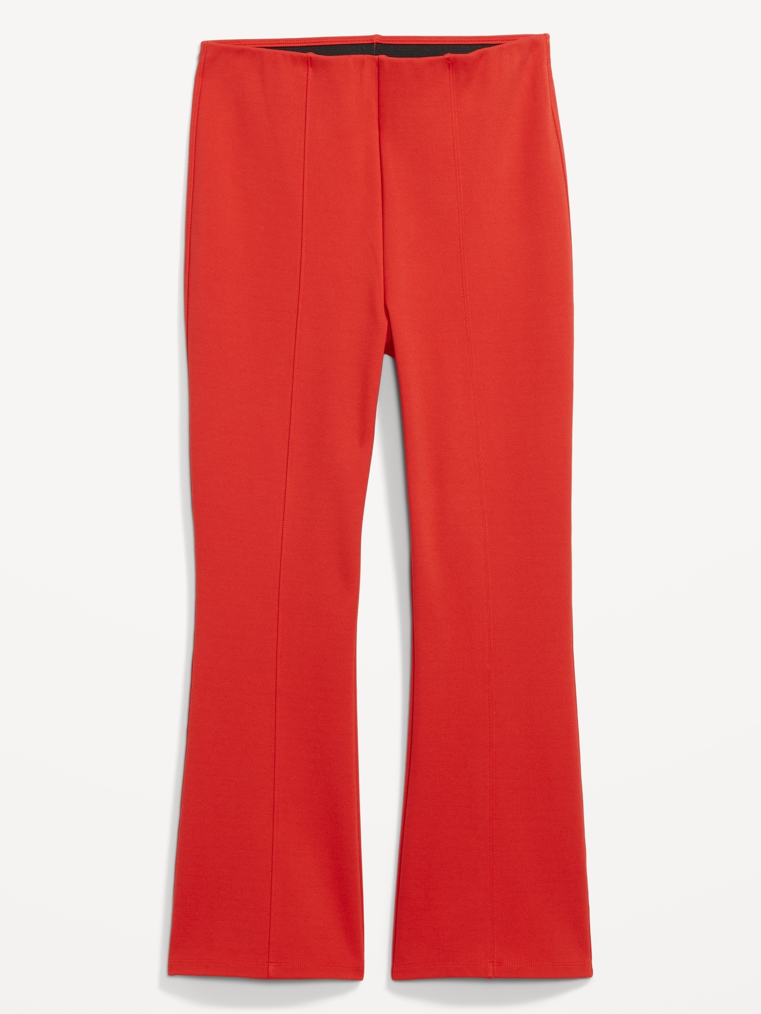 MERCER STRETCH CROPPED ZIP FRONT FLARE PANT