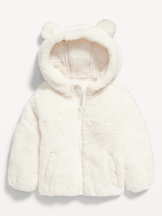 View large product image 1 of 2. Unisex Sherpa Critter Zip-Front Hooded Jacket for Baby