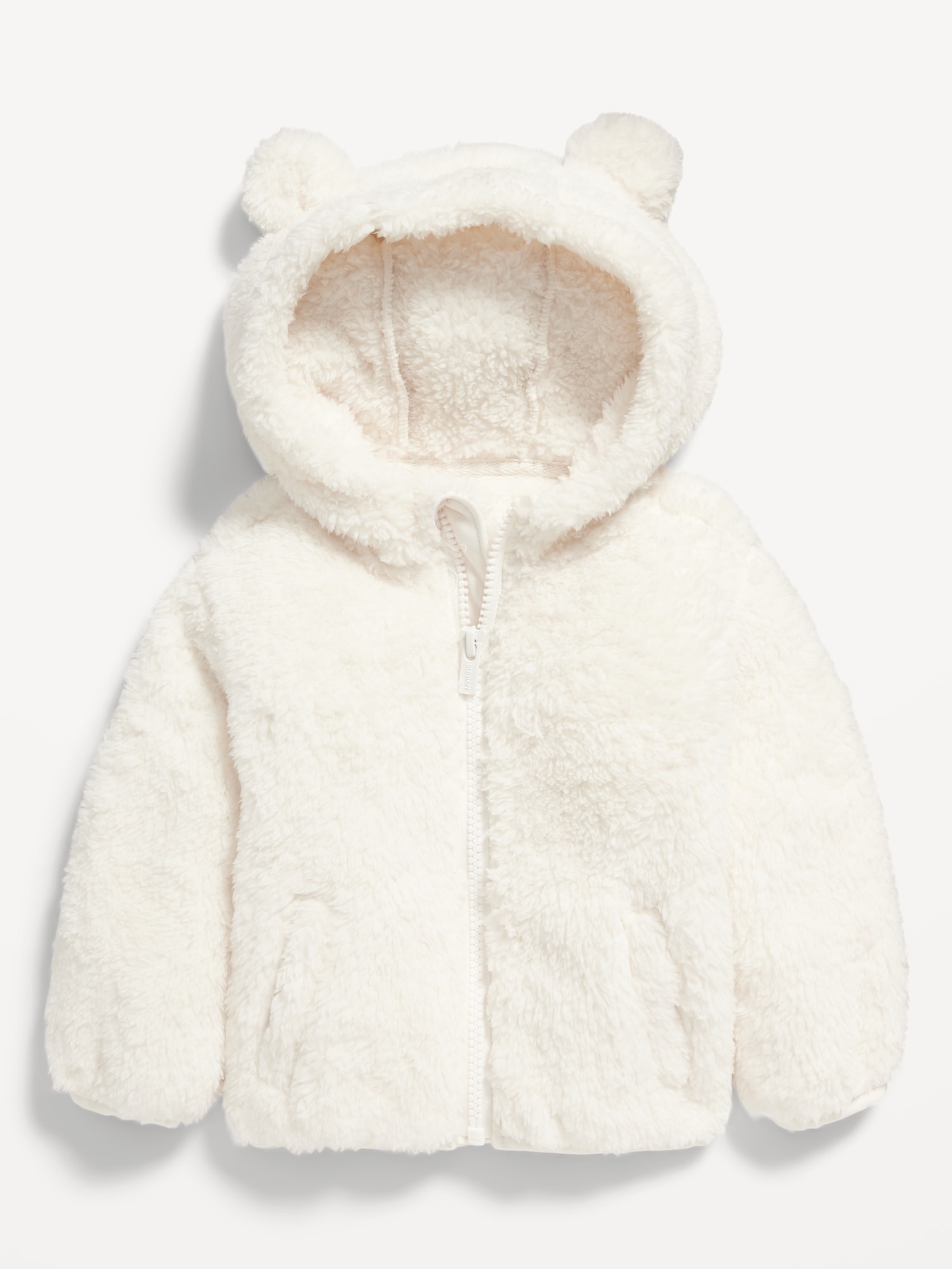 Unisex Sherpa Critter Zip-Front Hooded Jacket for Baby