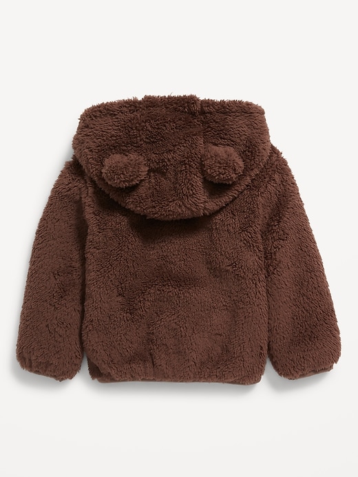 View large product image 2 of 2. Unisex Sherpa Critter Zip-Front Hooded Jacket for Baby