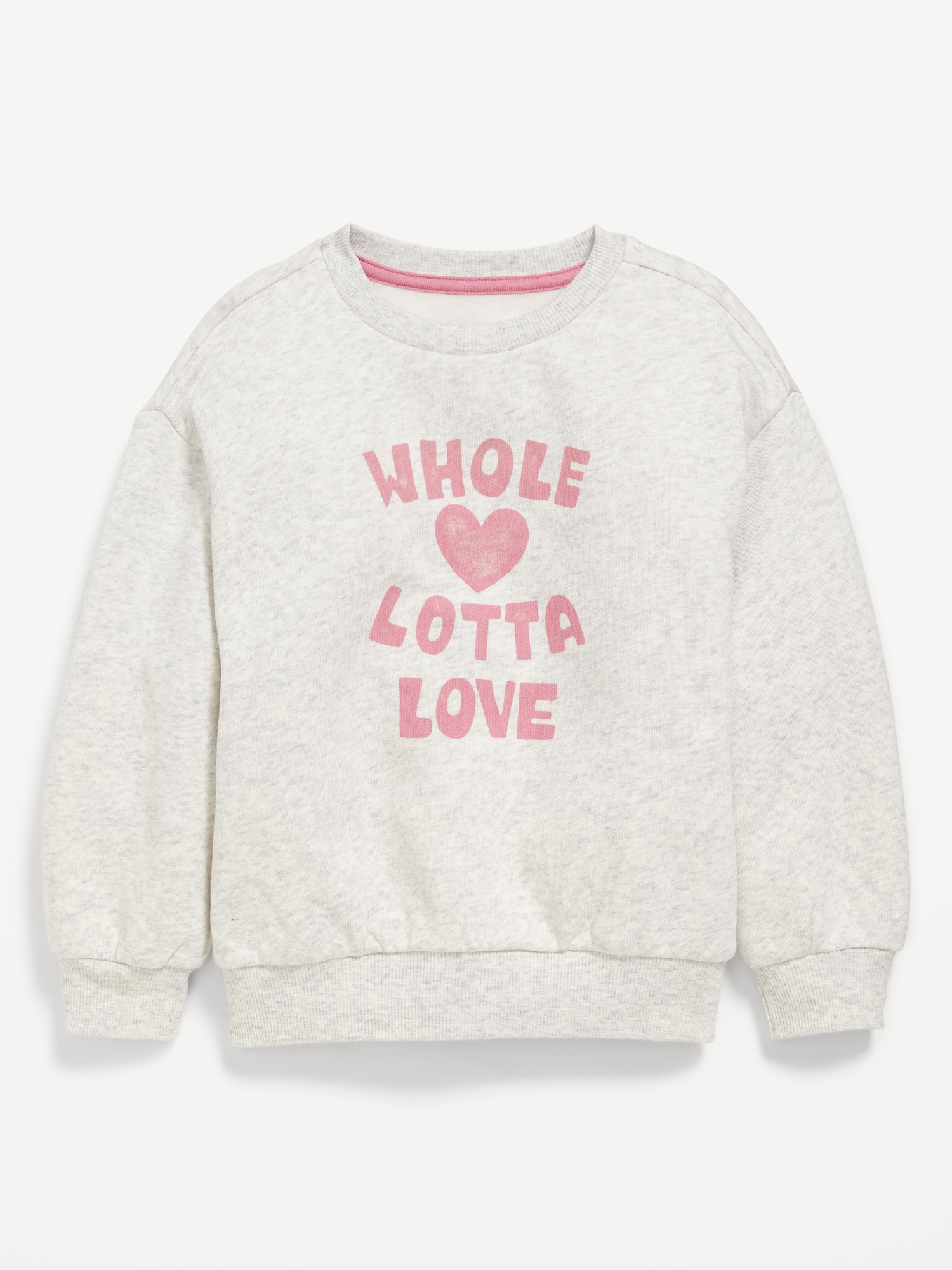 Crew-Neck Graphic Sweatshirt for Toddler Girls