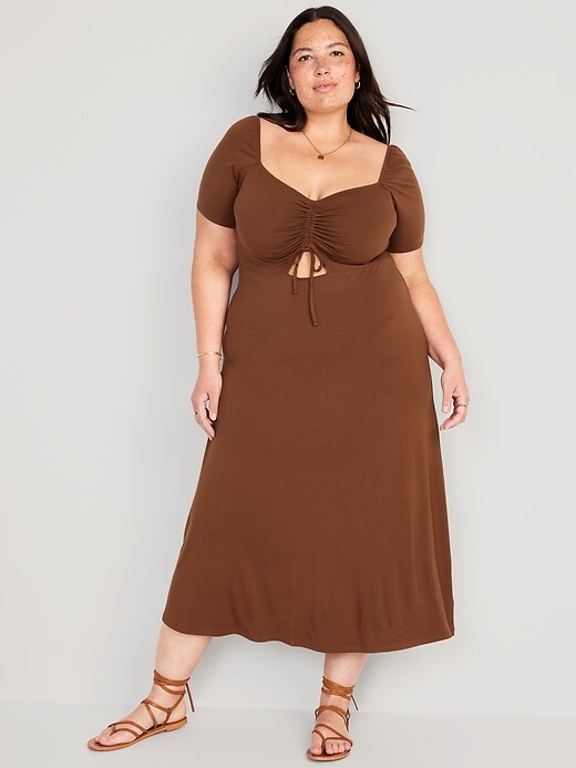 old navy cut out dress Fit & Flare Cutout-Front Midi Dress