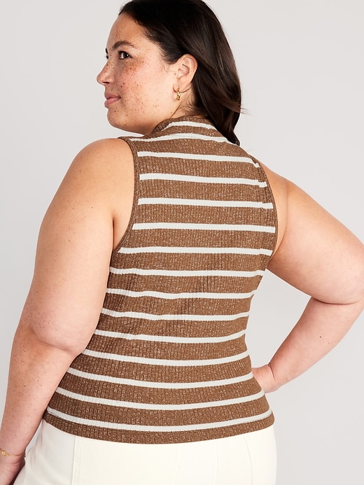 Image number 8 showing, Fitted Sleeveless Mock-Neck Top