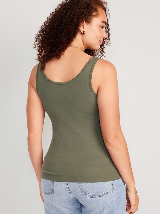 Image number 6 showing, Scoop-Neck Rib-Knit First Layer Tank Top for Women