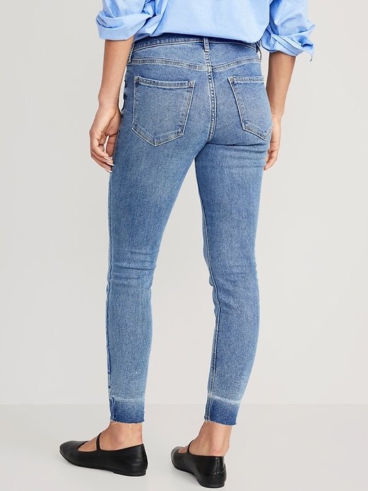Image number 2 showing, Mid-Rise Rockstar Super-Skinny Cut-Off Ankle Jeans for Women