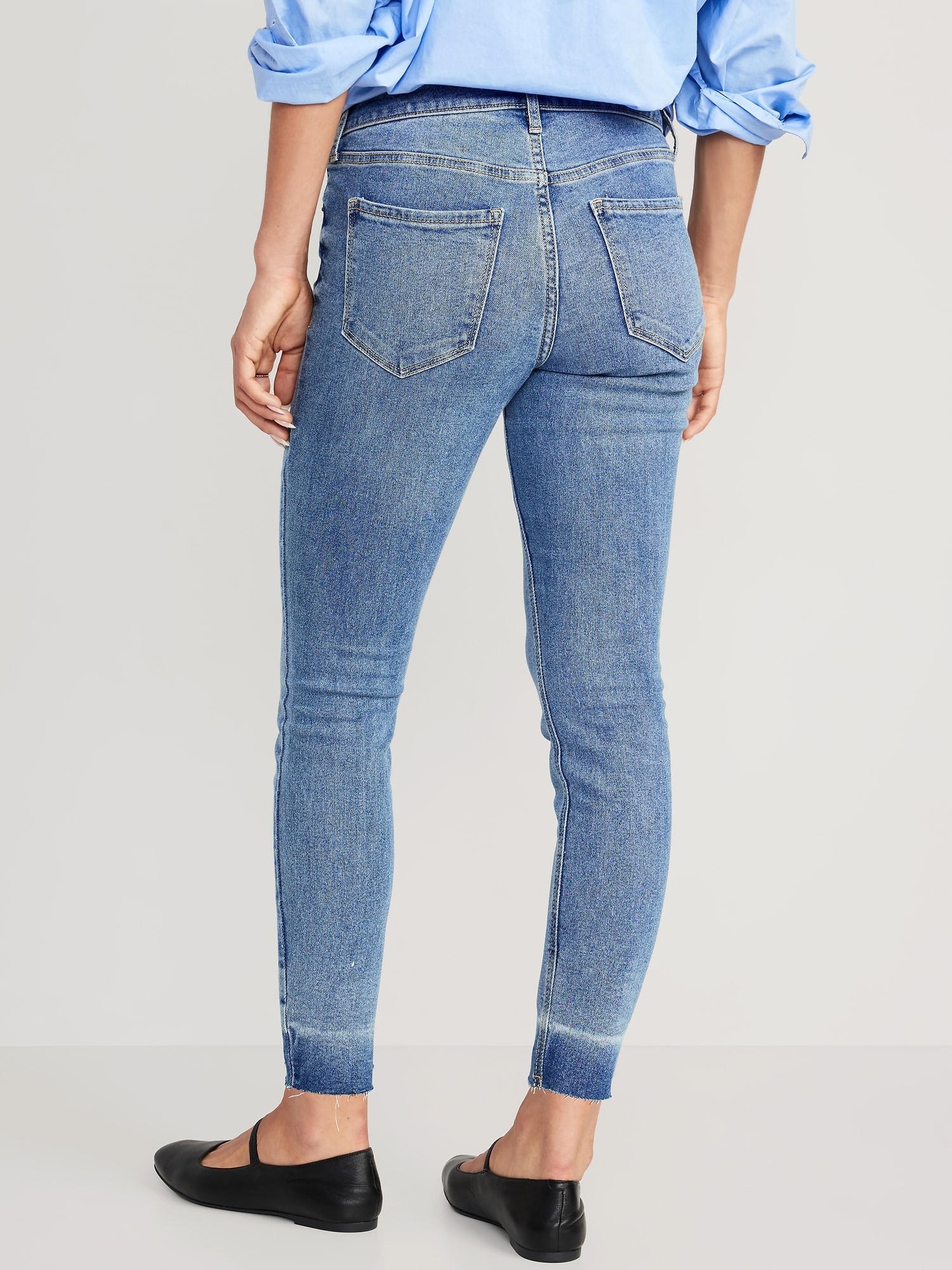 Mid-Rise Rockstar Super-Skinny Cut-Off Ankle Jeans for Women | Old Navy
