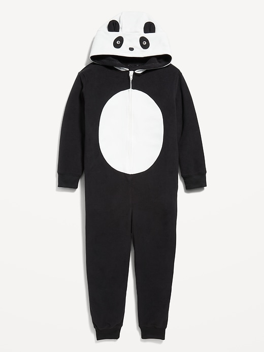 View large product image 2 of 3. Gender-Neutral Panda One-Piece Costume for Kids