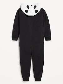 View large product image 3 of 3. Gender-Neutral Panda One-Piece Costume for Kids