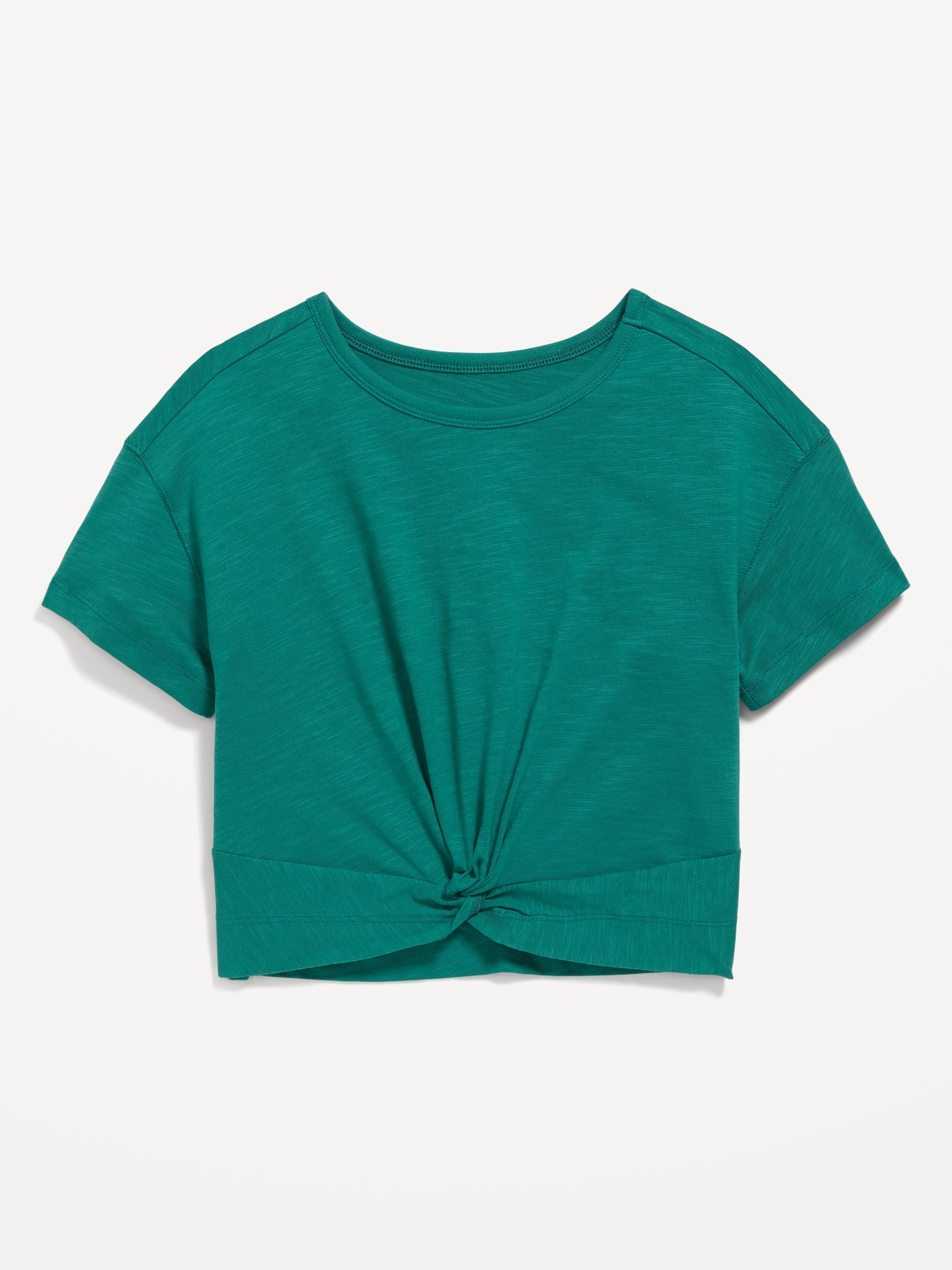 Short Sleeve Solid Twist Front T Shirt For Girls Old Navy