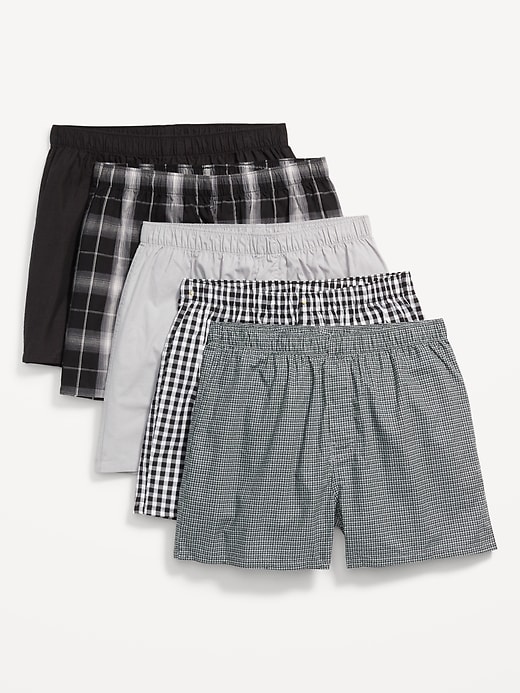 View large product image 1 of 1. 5-Pack Soft-Washed Boxer Shorts -- 3.75-inch inseam
