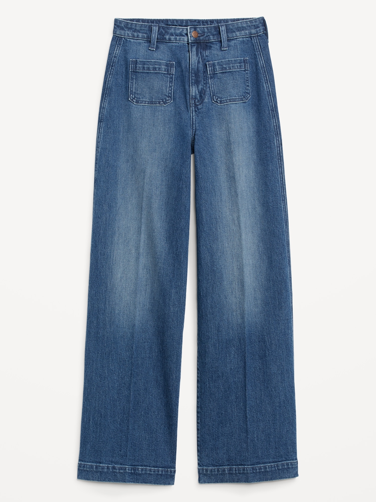 Get Pleat Detail Wide Leg Denim Jeans at ₹ 2850 | LBB Shop-sgquangbinhtourist.com.vn