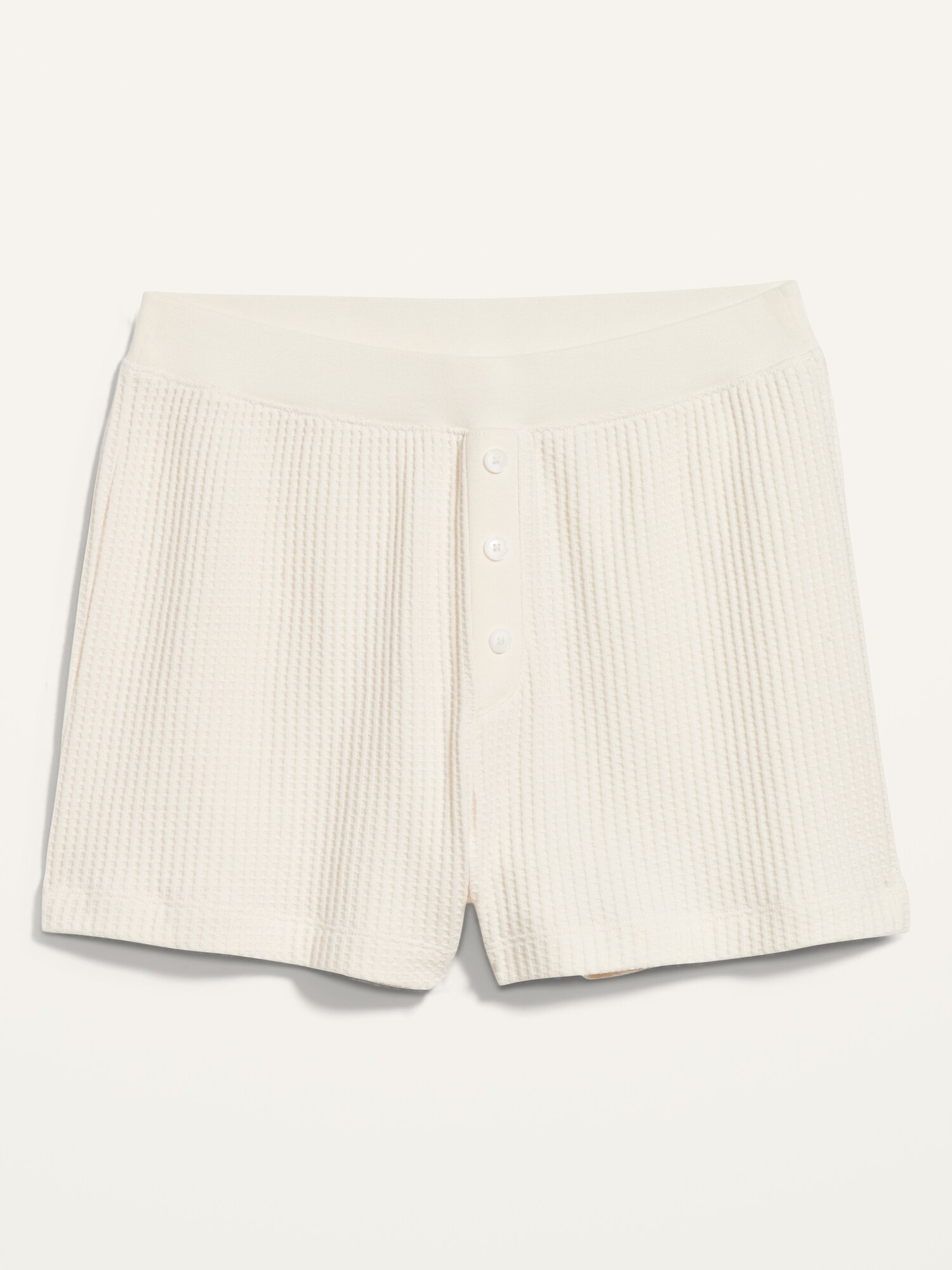 Old Navy High-Waisted Waffle-Knit Pajama Shorts for Women -- 2.5-inch inseam white. 1