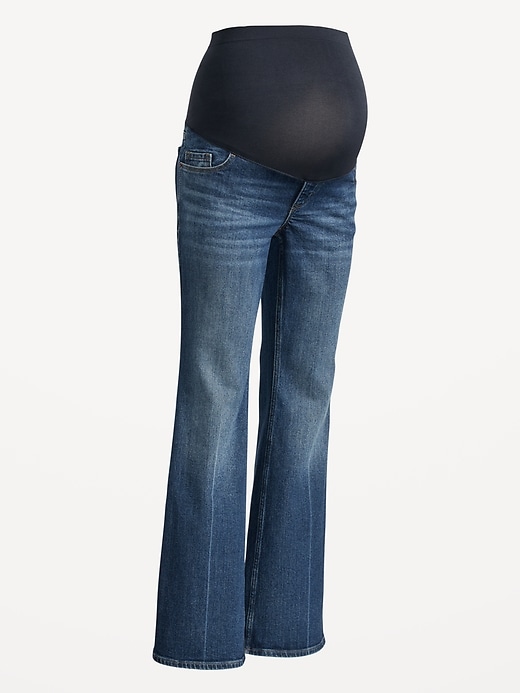 Image number 5 showing, Maternity Full-Panel Flare Jeans