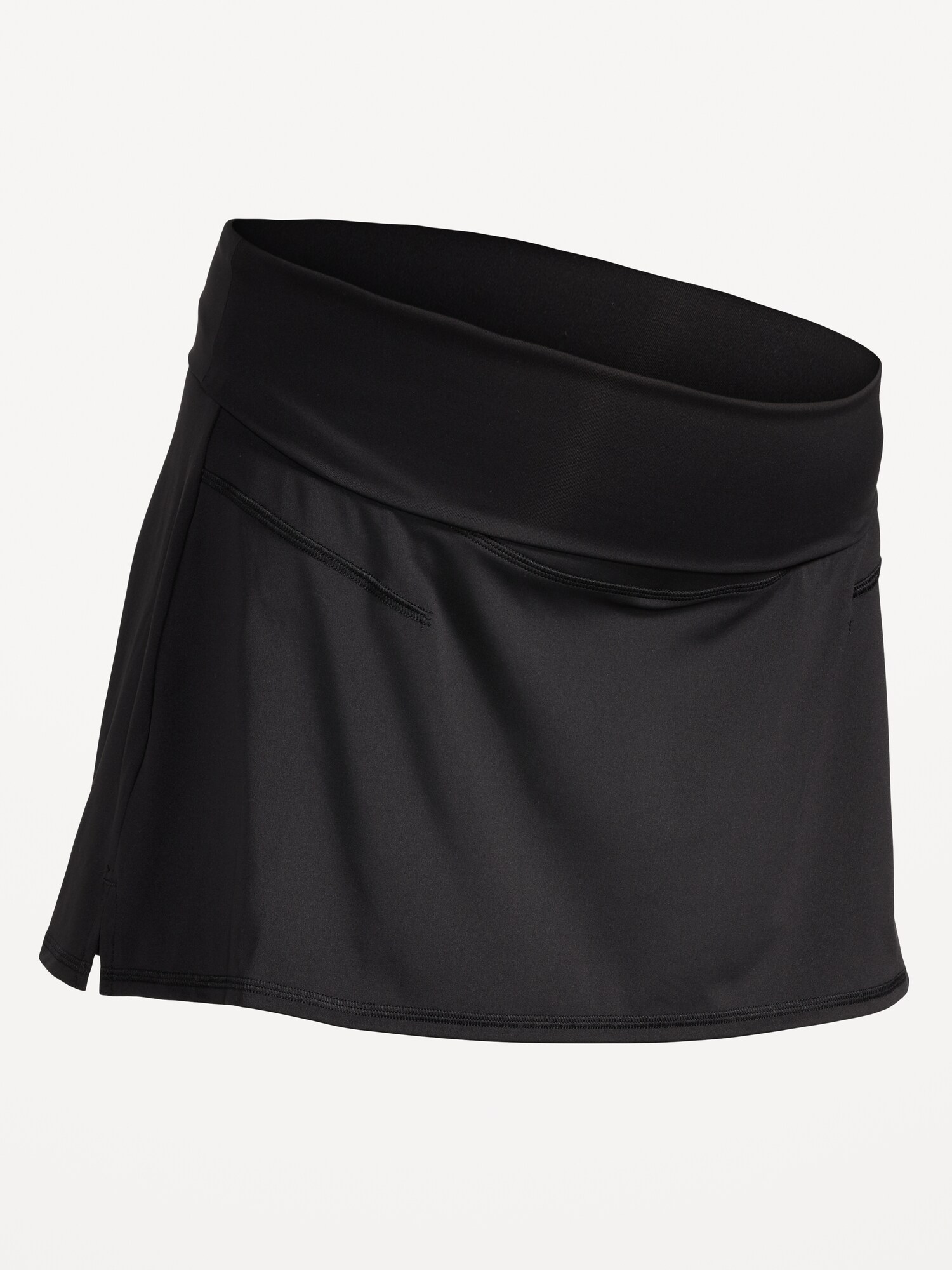 Женская юбка-шорты Old Navy Maternity Rollover-Waist PowerSoft Skort, цвет: Чёрный — фото 4