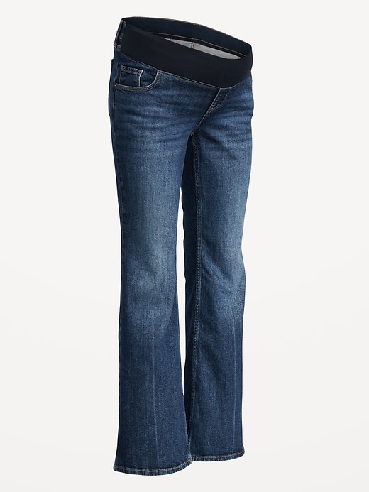 Image number 8 showing, Maternity Front-Low Panel Flare Jeans