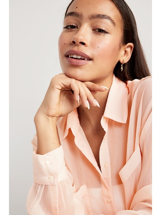 Chiffon ButtonDown Shirt for Women Old Navy