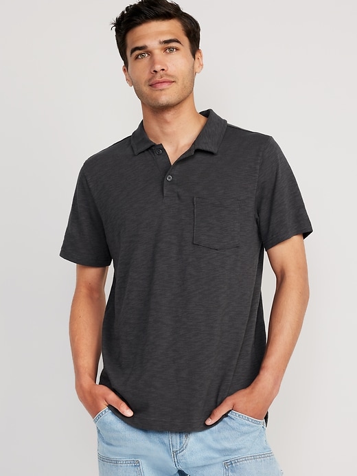 View large product image 1 of 4. Classic Fit Linen-Blend Polo