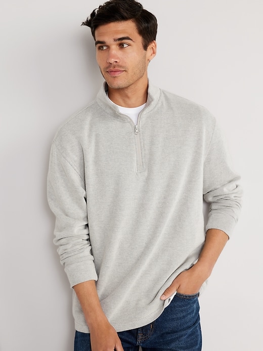 Image number 1 showing, French Rib 1/4-Zip Pullover Sweater