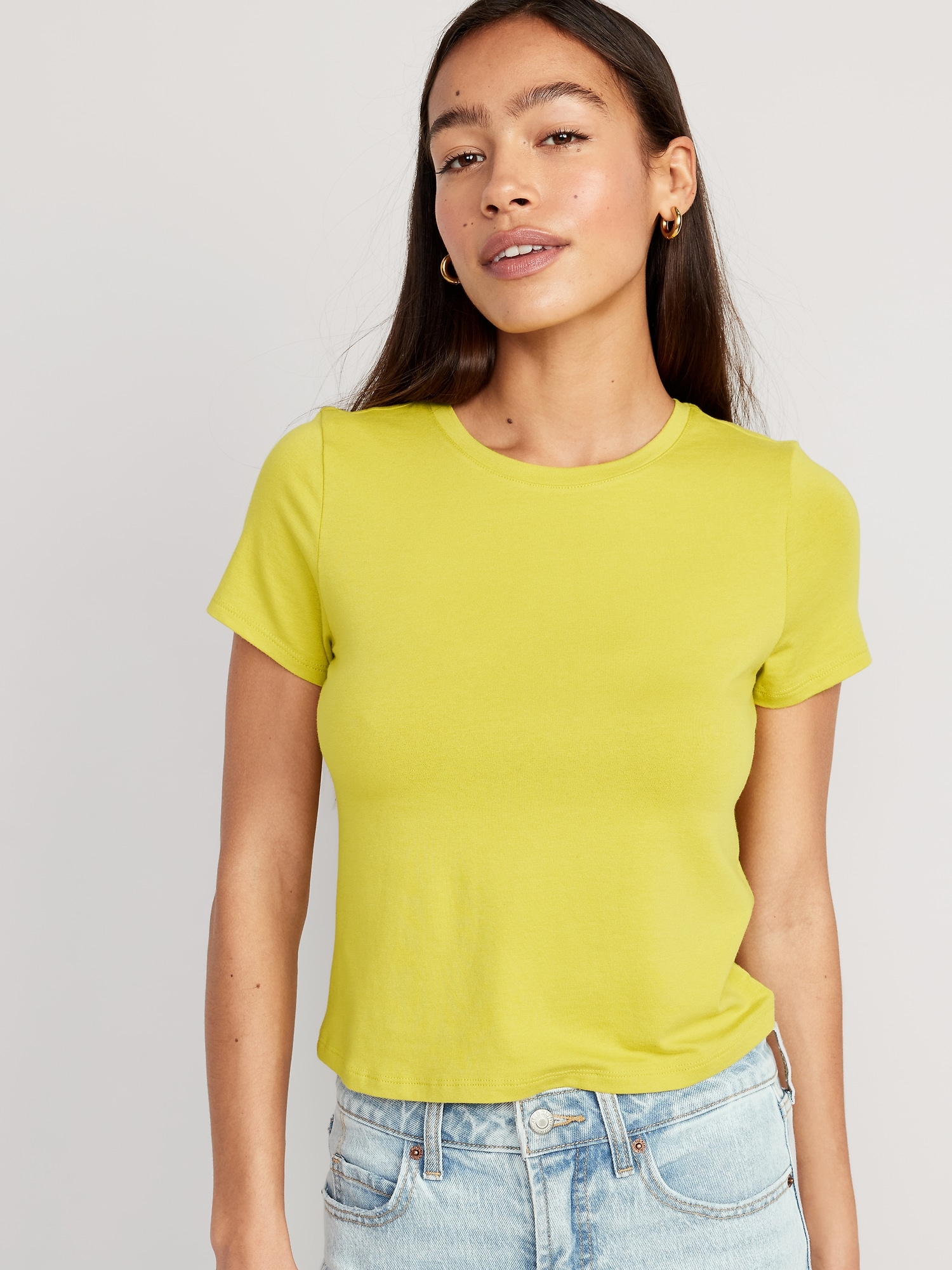 Cropped Slim-Fit T-Shirt for Women |